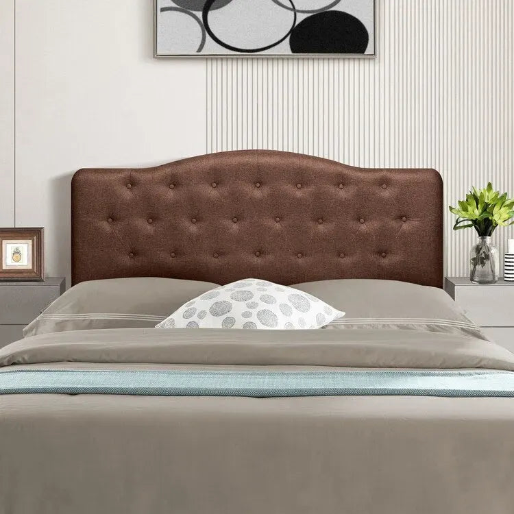Tête de lit de taille Queen ajustable capitonnée, de couleur blanc/gris foncé/noir/espresso/crème/gris clair – 2 personnes