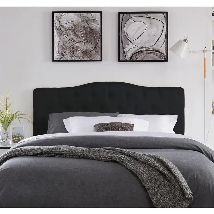 Tête de lit de taille Queen ajustable capitonnée, de couleur blanc/gris foncé/noir/espresso/crème/gris clair – 2 personnes