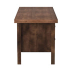 Bureau de direction en aulne noueux Whiskey de 180 cm avec tablette coulissante, tiroir supérieur, tiroir classeur, porte et gestion des câbles – Aucun assemblage requis