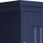 Meuble de salle de bain mural avec 2 étagères réglables, Crème / Jaune / Expresso / Rustique / Bleu / Blanc / Gris / Noir