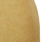 Lit plate-forme queen size avec tête de lit ronde, tapissé en gris argenté / jaune pâle / vert jonc de mer / lin blanc – Simple
