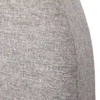 Lit plate-forme queen size avec tête de lit ronde, tapissé en gris argenté / jaune pâle / vert jonc de mer / lin blanc – Simple