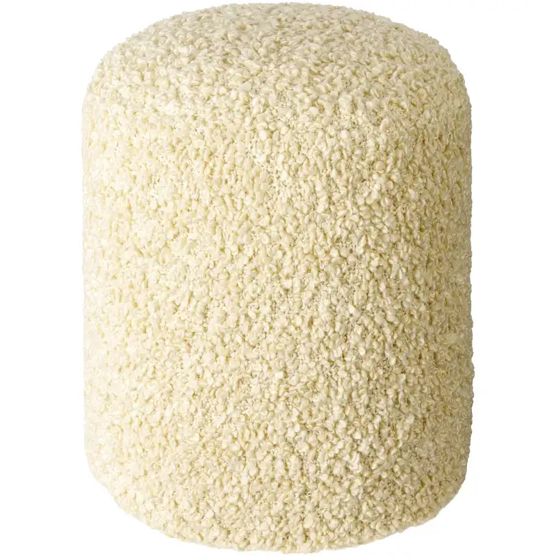 Pouf bouclé shaggy « Butter / Grey / Ivory / Rich Brown » avec housse amovible – Simple