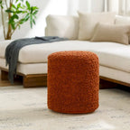 Pouf bouclé shaggy « Butter / Grey / Ivory / Rich Brown » avec housse amovible – Simple