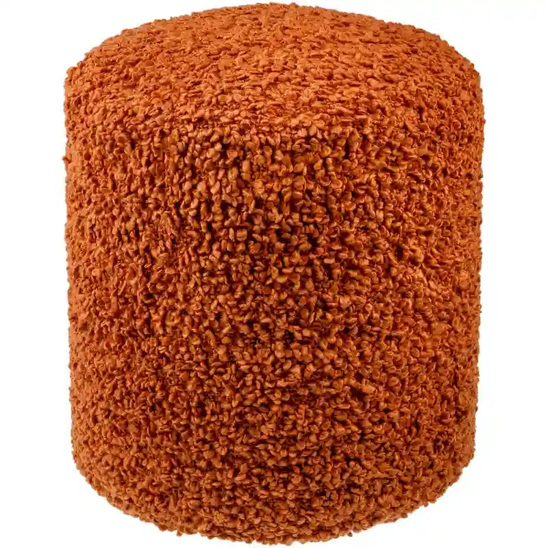 Pouf bouclé shaggy « Butter / Grey / Ivory / Rich Brown » avec housse amovible – Simple