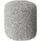 Pouf bouclé shaggy « Butter / Grey / Ivory / Rich Brown » avec housse amovible – Simple