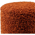 Pouf bouclé shaggy « Butter / Grey / Ivory / Rich Brown » avec housse amovible – Simple