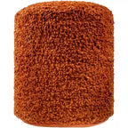 Pouf bouclé shaggy « Butter / Grey / Ivory / Rich Brown » avec housse amovible – Simple