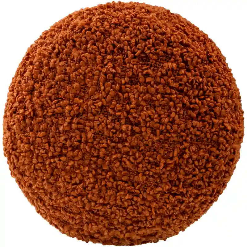 Pouf bouclé shaggy « Butter / Grey / Ivory / Rich Brown » avec housse amovible – Simple