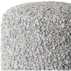 Pouf bouclé shaggy « Butter / Grey / Ivory / Rich Brown » avec housse amovible – Simple