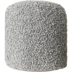Pouf bouclé shaggy « Butter / Grey / Ivory / Rich Brown » avec housse amovible – Simple
