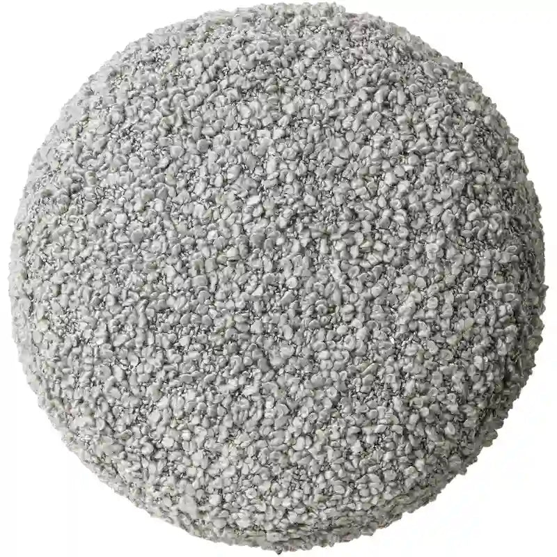 Pouf bouclé shaggy « Butter / Grey / Ivory / Rich Brown » avec housse amovible – Simple