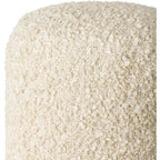 Pouf bouclé shaggy « Butter / Grey / Ivory / Rich Brown » avec housse amovible – Simple