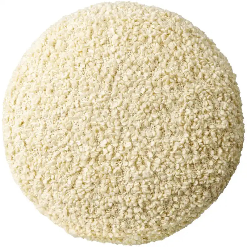Pouf bouclé shaggy « Butter / Grey / Ivory / Rich Brown » avec housse amovible – Simple
