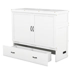 Lit escamotable gris grand format avec ports USB et grand tiroir – Simple