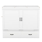 Lit escamotable gris grand format avec ports USB et grand tiroir – Simple