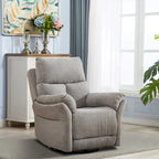 Fauteuil inclinable manuel pivotant et basculant en tissu gris argenté / gris fumé / gris foncé avec repose-pieds – Individuel