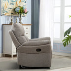 Fauteuil inclinable manuel pivotant et basculant en tissu gris argenté / gris fumé / gris foncé avec repose-pieds – Individuel
