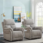 Fauteuil inclinable manuel pivotant et basculant en tissu gris argenté / gris fumé / gris foncé avec repose-pieds – Individuel