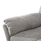 Fauteuil inclinable manuel pivotant et basculant en tissu gris argenté / gris fumé / gris foncé avec repose-pieds – Individuel