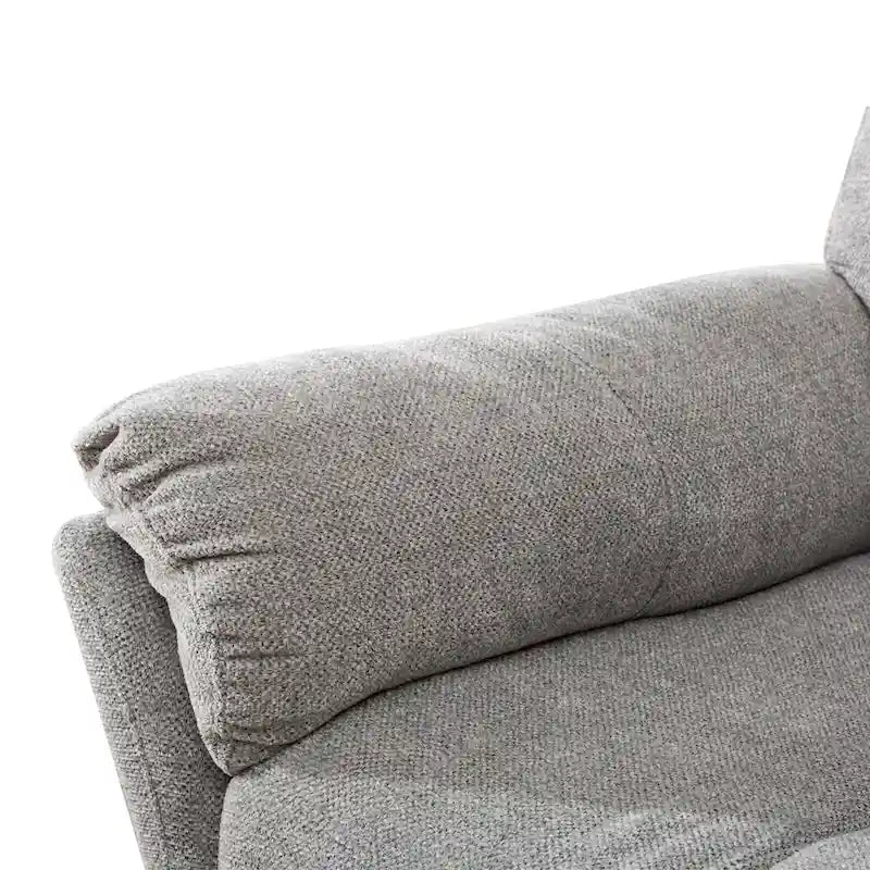 Fauteuil inclinable manuel pivotant et basculant en tissu gris argenté / gris fumé / gris foncé avec repose-pieds – Individuel