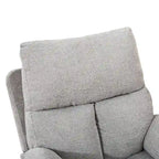 Fauteuil inclinable manuel pivotant et basculant en tissu gris argenté / gris fumé / gris foncé avec repose-pieds – Individuel