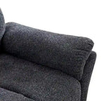 Fauteuil inclinable manuel pivotant et basculant en tissu gris argenté / gris fumé / gris foncé avec repose-pieds – Individuel