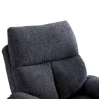 Fauteuil inclinable manuel pivotant et basculant en tissu gris argenté / gris fumé / gris foncé avec repose-pieds – Individuel