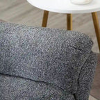Fauteuil inclinable manuel pivotant et basculant en tissu gris argenté / gris fumé / gris foncé avec repose-pieds – Individuel