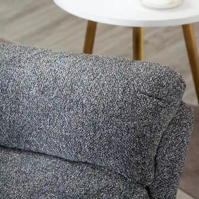 Fauteuil inclinable manuel pivotant et basculant en tissu gris argenté / gris fumé / gris foncé avec repose-pieds – Individuel