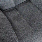 Fauteuil inclinable manuel pivotant et basculant en tissu gris argenté / gris fumé / gris foncé avec repose-pieds – Individuel