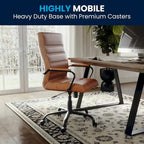 Fauteuil de bureau de direction pivotant à dossier haut en similicuir noir / blanc / gris / marron, avec dossier capitonné, accoudoirs rembourrés et hauteur réglable – Simple