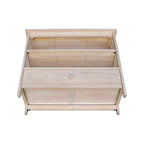 Meuble TV d'angle de style « Mission » en bois massif avec tiroir et étagères, finitions au choix : non teinté / expresso / gris taupe délavé / blanc / bleu océan / gris chiné vieilli / noir