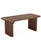 Bureau de direction 160 cm en bois composite naturel/marron avec étagère inférieure et patins – Simple