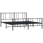 Cadre de lit plateforme en acier blanc avec tête de lit et rangement sous le lit – Grand lit, 2 personnes