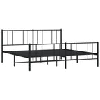 Cadre de lit plateforme en acier blanc avec tête de lit et rangement sous le lit – Grand lit, 2 personnes