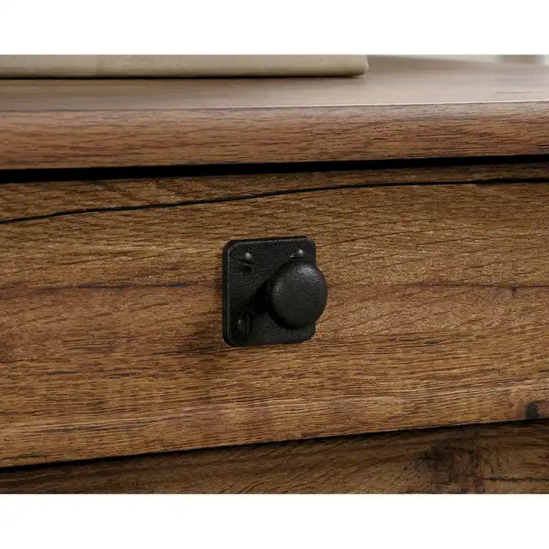 Bureau d'ordinateur en chêne vintage / chêne fendu / cerisier sélectionné / chêne éolien avec tiroir pour clavier, 2 tiroirs et tiroir classeur – Simple