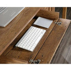 Bureau d'ordinateur en chêne vintage / chêne fendu / cerisier sélectionné / chêne éolien avec tiroir pour clavier, 2 tiroirs et tiroir classeur – Simple