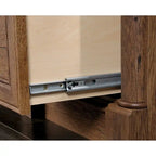 Bureau d'ordinateur en chêne vintage / chêne fendu / cerisier sélectionné / chêne éolien avec tiroir pour clavier, 2 tiroirs et tiroir classeur – Simple