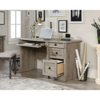 Bureau d'ordinateur en chêne vintage / chêne fendu / cerisier sélectionné / chêne éolien avec tiroir pour clavier, 2 tiroirs et tiroir classeur – Simple