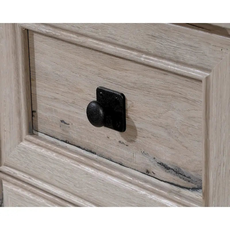 Bureau d'ordinateur en chêne vintage / chêne fendu / cerisier sélectionné / chêne éolien avec tiroir pour clavier, 2 tiroirs et tiroir classeur – Simple