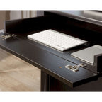 Bureau d'ordinateur en chêne vintage / chêne fendu / cerisier sélectionné / chêne éolien avec tiroir pour clavier, 2 tiroirs et tiroir classeur – Simple