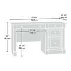 Bureau d'ordinateur en chêne vintage / chêne fendu / cerisier sélectionné / chêne éolien avec tiroir pour clavier, 2 tiroirs et tiroir classeur – Simple