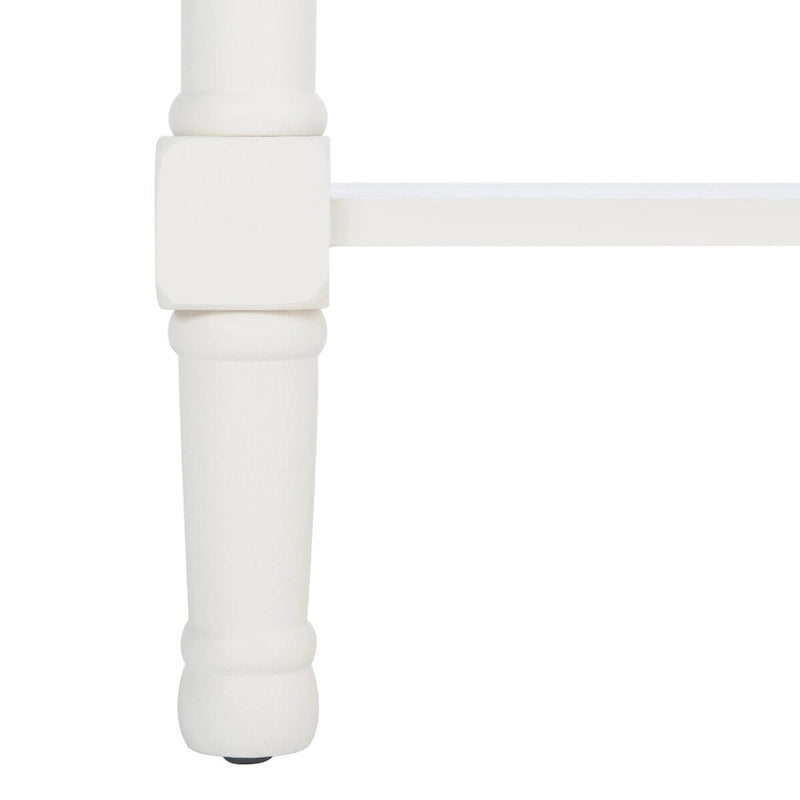 Console 4 tiroirs à détails sculptés – Blanc / Gris mastic / Noir / Gris vieilli – 42 po
