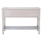 Console 4 tiroirs à détails sculptés – Blanc / Gris mastic / Noir / Gris vieilli – 42 po
