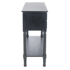 Console 4 tiroirs à détails sculptés – Blanc / Gris mastic / Noir / Gris vieilli – 42 po