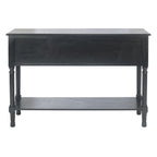 Console 4 tiroirs à détails sculptés – Blanc / Gris mastic / Noir / Gris vieilli – 42 po