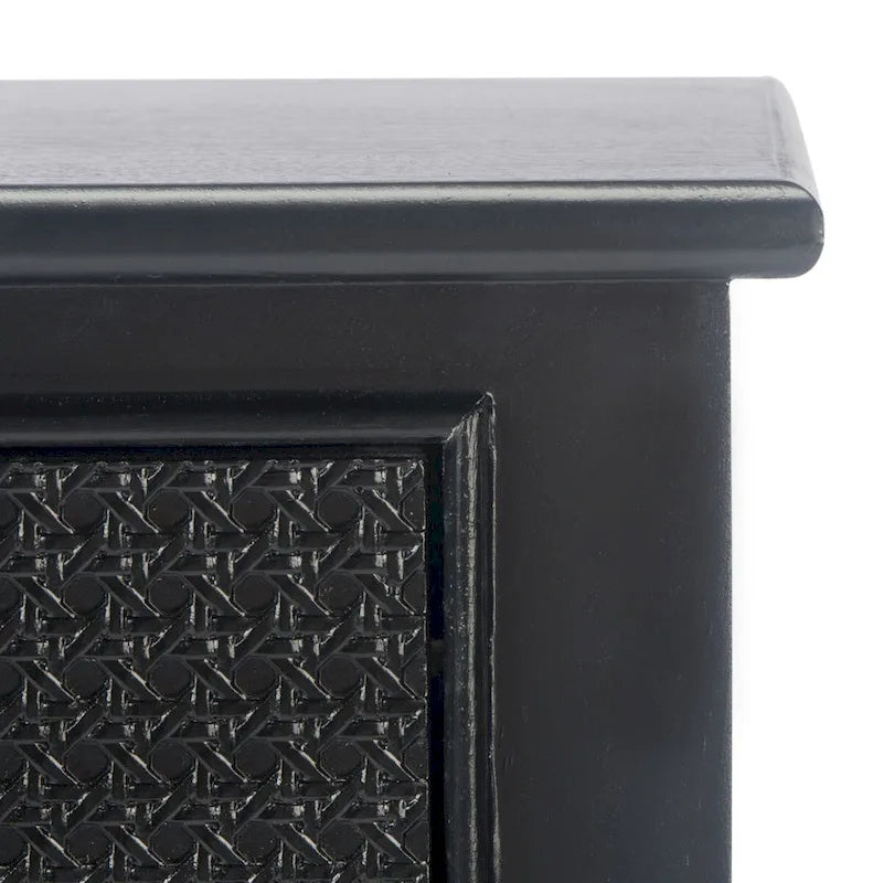 Console 4 tiroirs à détails sculptés – Blanc / Gris mastic / Noir / Gris vieilli – 42 po