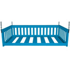 Lit de repos suspendu mission simple en pin jaune massif avec chaîne – 14 options de finition – Simple