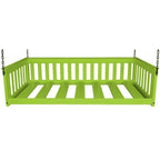 Lit de repos suspendu mission simple en pin jaune massif avec chaîne – 14 options de finition – Simple
